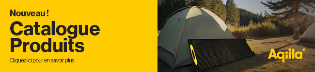 Bannière Aqiila energie solaire USB-C pour le VAE